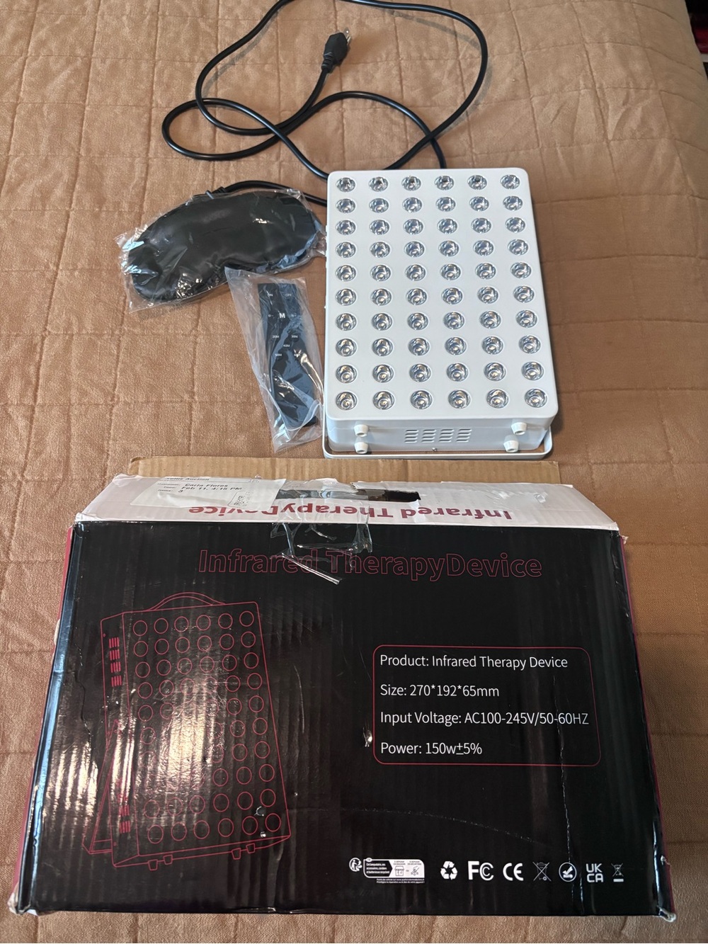 Infrared Therapy Device - White Panel with Accessories - new in box